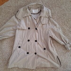 Zara Women L Lightweight tan jacket